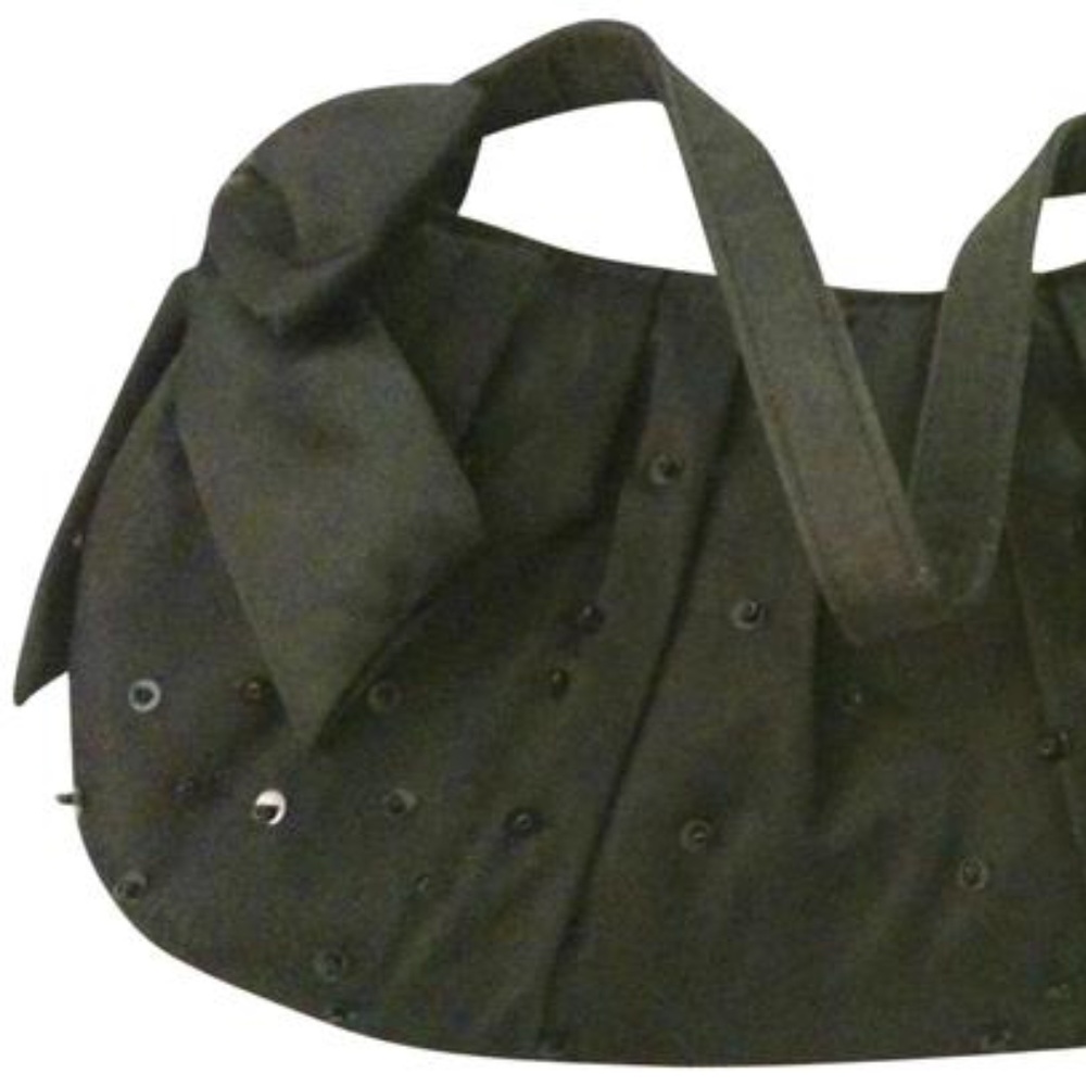 Beaded Black Satin Clutch - Picture 15 of 16